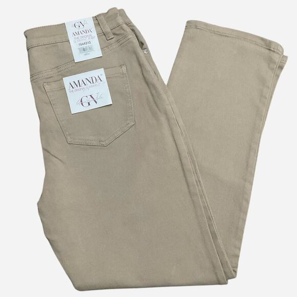 Gloria Vanderbilt Women's Amanda Denim Jean Tan Size 8 Short NWT - Picture 3 of 10